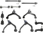 TrueDrive 12-Piece Kit Front, Driver and Passenger Side, Lower, Inner and Outer Control Arm, includes (2) Ball Joint, (4) Control Arm, (2) Sway Bar Link, and (4) Tie Rod End