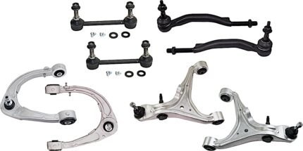 TrueDrive 8-Piece Kit Front, Driver and Passenger Side, Outer, Upper Control Arm, includes (4) Control Arm, (2) Sway Bar Link, and (2) Tie Rod End