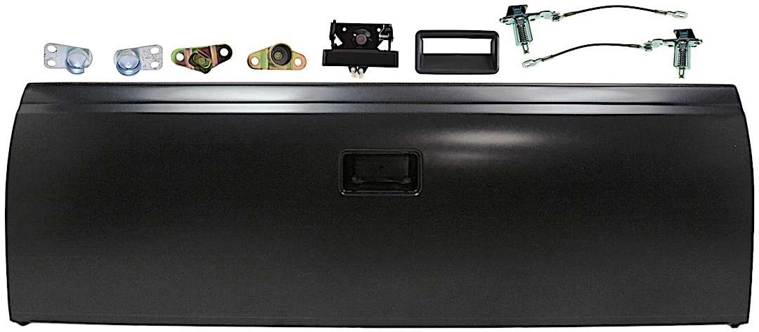 kit-071017-34_1.jpg Replacement 9-Piece Kit Tailgate, Primed, Includes (1) Tailgate, (2) Tailgate Handle, (2) Tailgate Hinge, and (2) Tailgate Latch - Image 1