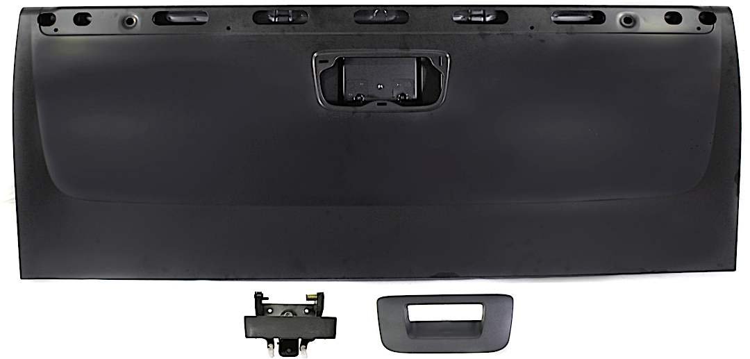 kit-071017-71_1.jpg Replacement 3-Piece Kit Tailgate, Primed, Includes (1) Tailgate, (1) Tailgate Handle, and (1) Tailgate Handle Bezel - Image 1