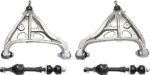 TrueDrive 4-Piece Kit Front, Driver and Passenger Side, Lower Control Arm Kit, Includes (2) Control Arm and (2) Sway Bar Link
