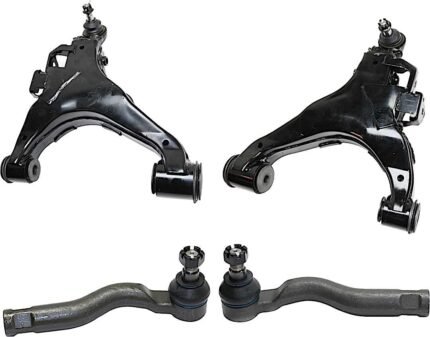 TrueDrive 4-Piece Kit Front, Driver and Passenger Side, Lower Control Arm Kit, Includes (2) Control Arm and (2) Tie Rod End