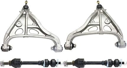 TrueDrive 4-Piece Kit Front, Driver and Passenger Side, Lower Control Arm Kit, Includes (2) Control Arm and (2) Sway Bar Link