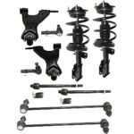 TrueDrive 10-Piece Kit Front, Driver and Passenger Side, Lower Control Arm Kit, Includes (2) Control Arm, (2) Loaded Strut, (2) Sway Bar Link, and (4) Tie Rod End