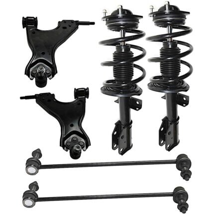 TrueDrive 6-Piece Kit Front, Driver and Passenger Side, Lower Control Arm Kit, Includes (2) Control Arm, (2) Loaded Strut, and (2) Sway Bar Link