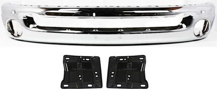 Replacement 3-Piece Kit, Front Bumper, Type 2, For Models Without Tow Hook, Chrome, Includes (1) Bumper and (2) Bumper Bracket