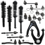 TrueDrive 16-Piece Kit Driver and Passenger Side Suspension Includes Ball Joints, Control Arms, Loaded Struts, Sway Bar Links, and Tie Rod Ends
