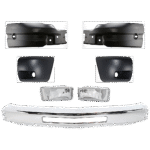 Replacement 7-Piece Kit, Front Bumper, Chrome, Includes (1) Bumper, (4) Bumper End, and (2) Fog Light