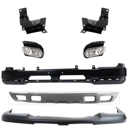 Replacement 8-Piece Kit, Front Bumper, Paint to Match, Includes (1) Bumper, (3) Bumper Bracket, (1) Bumper Cover, (2) Fog Light, and (1) Valance