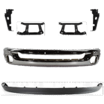 Replacement 6-Piece Kit Front Bumper, Chrome, Includes (1) Bumper, (4) Bumper Bracket, and (1) Valance