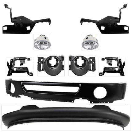 Replacement 10-Piece Kit, Front Bumper, Paint to Match, Includes (1) Bumper, (4) Bumper Bracket, (2) Fog Light, (2) Fog Light Bracket, and (1) Valance
