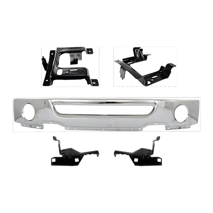 Replacement 5-Piece Kit, Front Bumper, Chrome, Includes (1) Bumper and (4) Bumper Bracket
