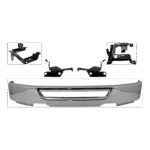 Replacement 5-Piece Kit, Front Bumper, Chrome, Includes (1) Bumper and (4) Bumper Bracket