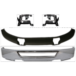 Replacement 4-Piece Kit, Front Bumper, Four Wheel Drive, Chrome, Includes (1) Bumper, (2) Bumper Bracket, and (1) Valance