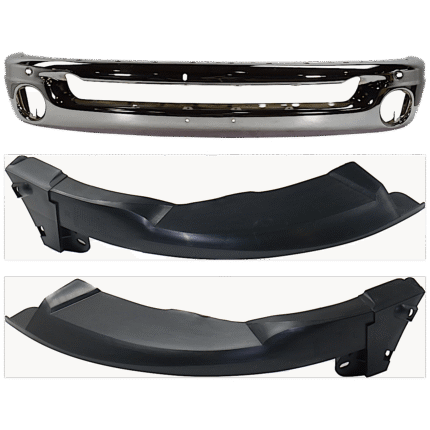 Replacement 3-Piece Kit, Front Bumper, Chrome, Includes (1) Bumper and (2) Bumper Bracket