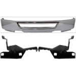 Replacement 3-Piece Kit Front Bumper, Chrome, Includes (1) Bumper and (2) Bumper Bracket