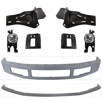 Replacement 8-Piece Kit, Front Bumper, Paint to Match, Includes (1) Bumper, (4) Bumper Bracket, (1) Bumper Trim, and (2) Fog Light