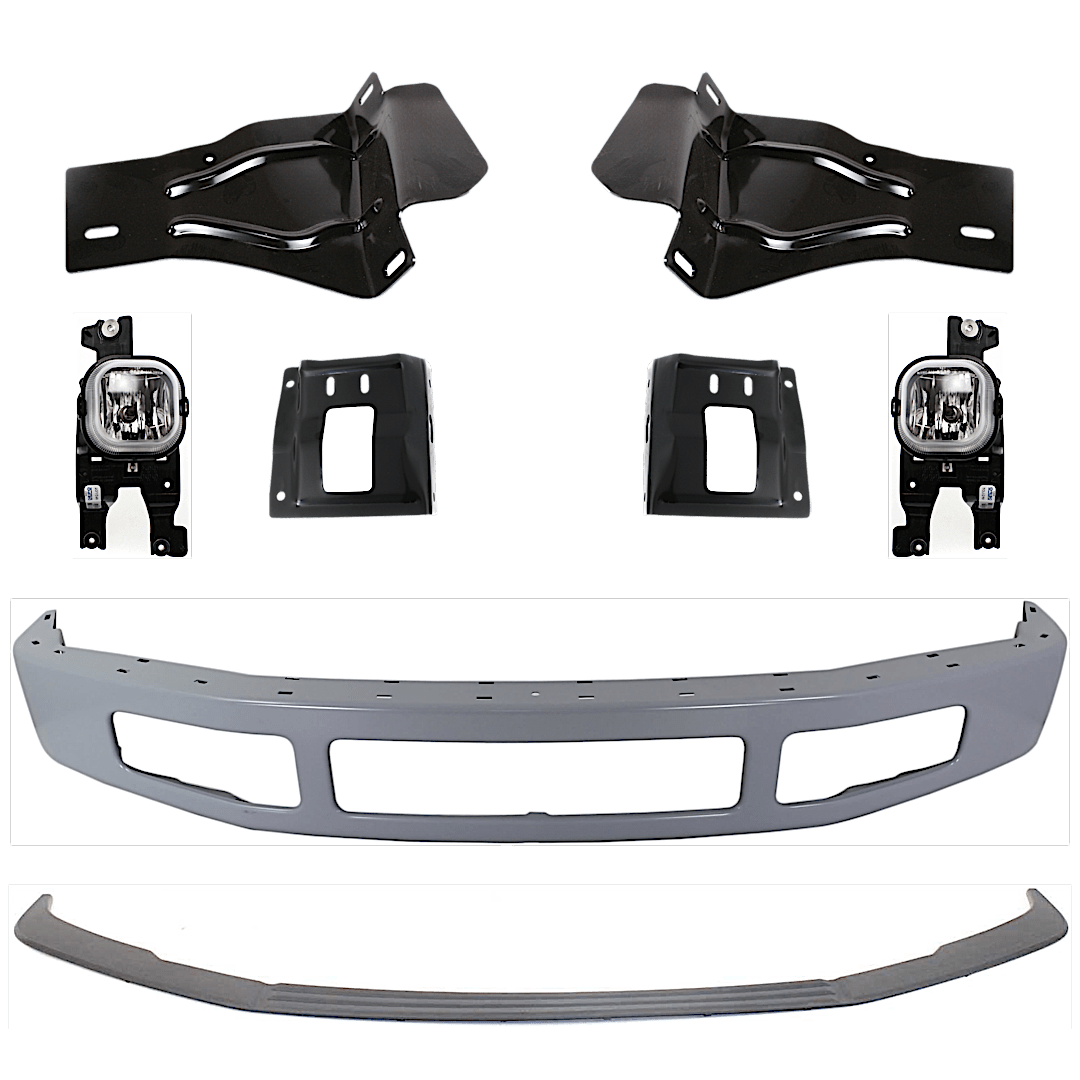 kit-071824-c70_1.png Replacement 8-Piece Kit, Front Bumper, Paint to Match, Includes (1) Bumper, (4) Bumper Bracket, (1) Bumper Trim, and (2) Fog Light - Image 1