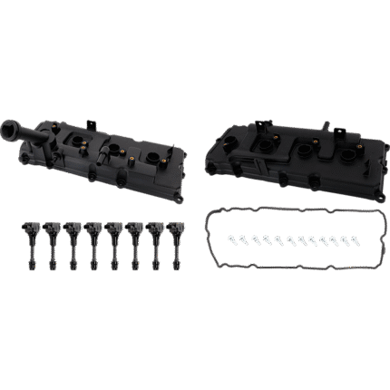 JC Whitney 10-Piece Kit Driver and Passenger Side Valve Cover, includes (8) Ignition Coil and (2) Valve Cover