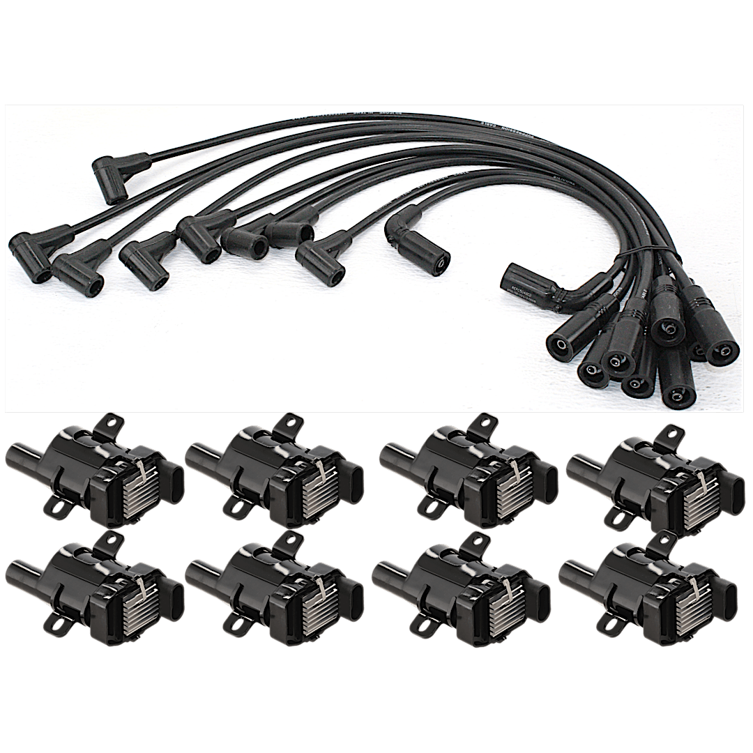 kit-071824-c905_1.png JC Whitney 16-Piece Kit Spark Plug Wire, Includes (8) Ignition Coil and (1) Spark Plug Wire - Image 1