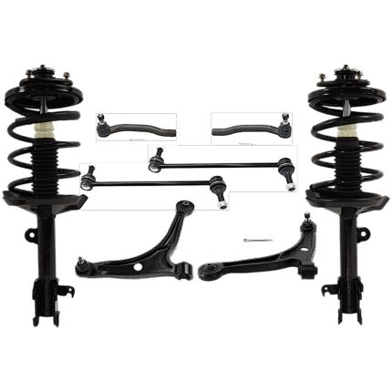 TrueDrive 8-Piece Kit Fully Loaded Struts with Control Arms, Sway Bar Links, and Tie Rod Ends