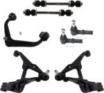TrueDrive 7-Piece Kit Front, Driver and Passenger Side, Upper and Lower Control Arms, Includes (3) Control Arm, (2) Sway Bar Link, and (2) Tie Rod End
