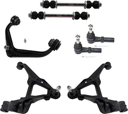 TrueDrive 7-Piece Kit Front, Driver and Passenger Side, Upper and Lower Control Arms, Includes (3) Control Arm, (2) Sway Bar Link, and (2) Tie Rod End