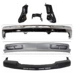 Replacement 6-Piece Kit, Front Bumper, Chrome, Includes (1) Bumper, (3) Bumper Bracket, (1) Bumper Trim, and (1) Valance