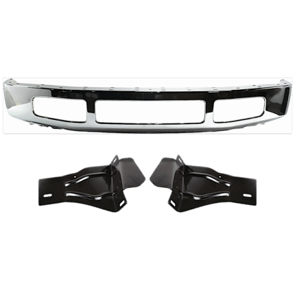 Replacement 3-Piece Kit, Front Bumper, Chrome, Includes (1) Bumper and (2) Bumper Bracket