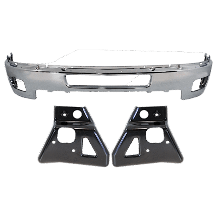 Replacement 3-Piece Kit, Front Bumper, Chrome, Includes (1) Bumper and (2) Bumper Bracket