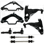 TrueDrive 8-Piece Kit Front, Driver and Passenger Side Suspension Kit, Includes (4) Control Arm, (2) Sway Bar Link, and (2) Tie Rod End