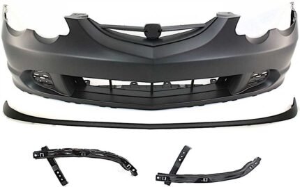 Replacement 4-Piece Kit, Front Primed Bumper Cover, Includes (2) Bumper Bracket, (1) Bumper Cover, and (1) Valance