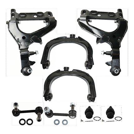 TrueDrive 10-Piece Kit Front, Driver and Passenger Side Suspension Kit, Includes (4) Ball Joint, (4) Control Arm, and (2) Sway Bar Link