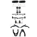 TrueDrive 14-Piece Kit, Front, Driver And Passenger Side Suspension Kit, Includes Ball Joint, Control Arm, Steering Rack Boot, Strut Mount Bushing, And Tie Rod End