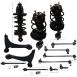 TrueDrive 13-Piece Kit Front and Rear Suspension with Control Arm, Shock Absorber and Strut Assembly, Sway Bar Link, and Tie Rod End