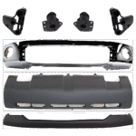 Replacement 7-Piece Kit, Bumper, Chrome, Includes (1) Bumper, (4) Bumper Bracket, (1) Bumper Cover, and (1) Valance
