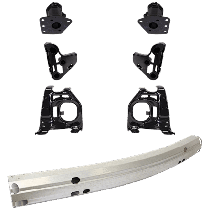 Replacement 7-Piece Kit Bumper Reinforcement, Aluminum, Includes (6) Bumper Bracket and (1) Bumper Reinforcement