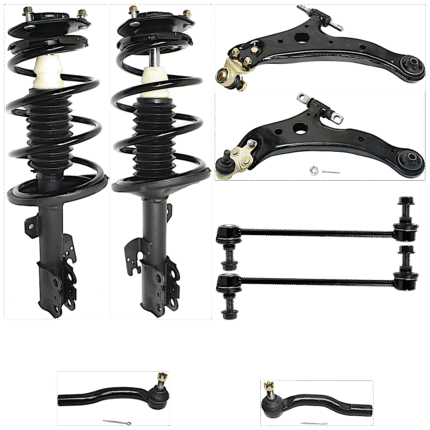 TrueDrive 8-Piece Kit Fully Loaded Struts Includes Control Arms, Sway Bar Links, and Tie Rod Ends
