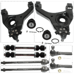 TrueDrive 10-Piece Kit Front, Driver and Passenger Side, Lower Control Arms, Includes (2) Ball Joint, (2) Control Arm, (2) Sway Bar Link, and (4) Tie Rod End