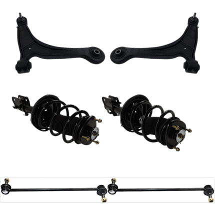 TrueDrive 6-Piece Kit Front, Driver and Passenger Side Fully Loaded Struts with Control Arms, and Sway Bar Links