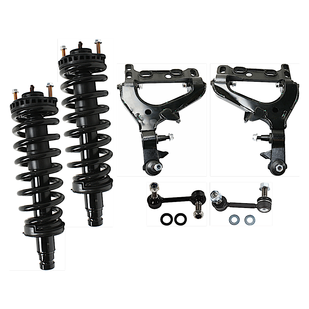 kit-072924-c2087_1.png TrueDrive 6-Piece Kit Control Arms with Loaded Struts, and Sway Bar Links - Image 1
