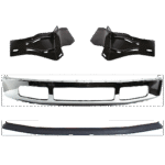Replacement 4-Piece Kit, Bumper, Chrome, Includes (1) Bumper, (2) Bumper Bracket, and (1) Valance