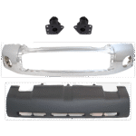 Replacement 4-Piece Kit, Bumper, Chrome, Includes (1) Bumper, (2) Bumper Bracket, and (1) Valance