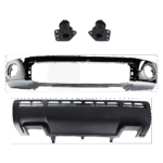 Replacement 4-Piece Kit, Bumper, Chrome, Includes (1) Bumper, (2) Bumper Bracket, and (1) Valance