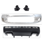 Replacement 4-Piece Kit, Bumper, Chrome, Includes (1) Bumper, (2) Bumper Bracket, and (1) Valance