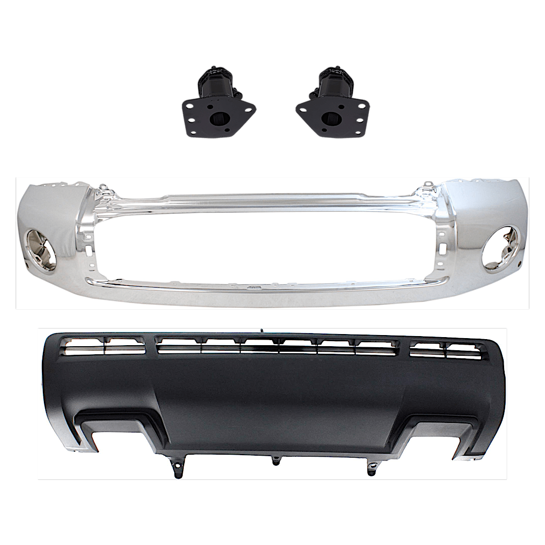 kit-072924-c2279_1.png Replacement 4-Piece Kit, Bumper, Chrome, Includes (1) Bumper, (2) Bumper Bracket, and (1) Valance - Image 1