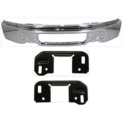 Replacement 3-Piece Kit, Bumper, Chrome, Includes (1) Bumper and (2) Bumper Bracket