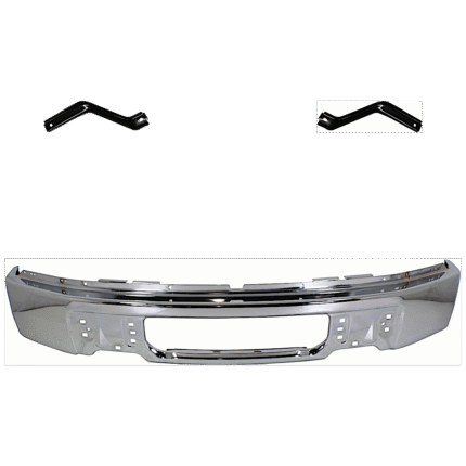 Replacement 3-Piece Kit, Bumper, Chrome, Includes (1) Bumper and (2) Bumper Bracket