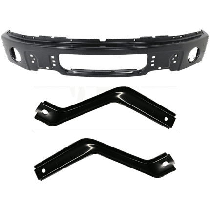 Replacement 3-Piece Kit, Bumper, Powdercoated Black, Includes (1) Bumper and (2) Bumper Bracket
