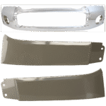 Replacement 3-Piece Kit, Bumper, Chrome, Includes (1) Bumper and (2) Headlight Filler